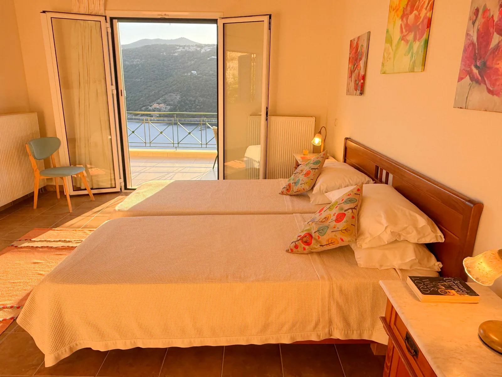 Bedroom 2, opening to the balcony